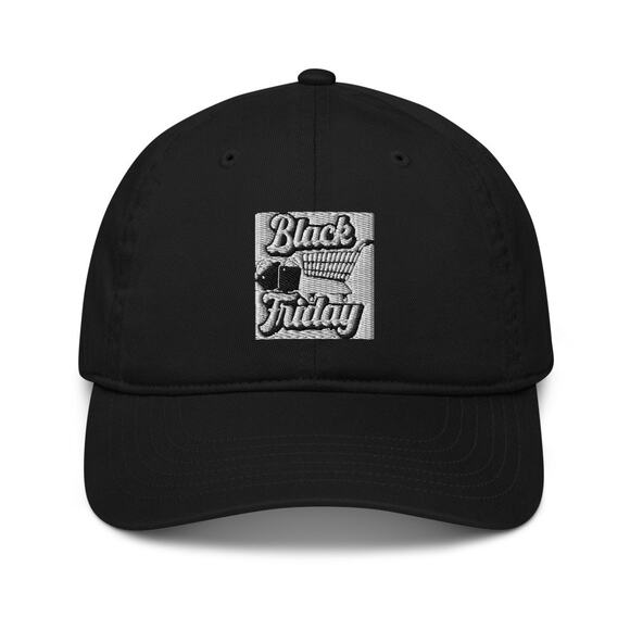 Black Friday Shopping Embroidery Organic Dad Trucker Hat - Picture 1 of 4